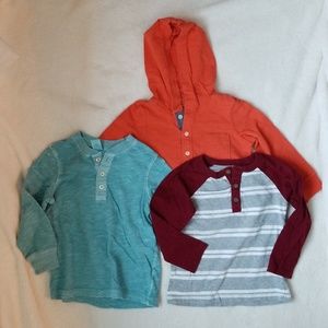 Boys 3T Henley - 2 Carter's, 1 Old Navy